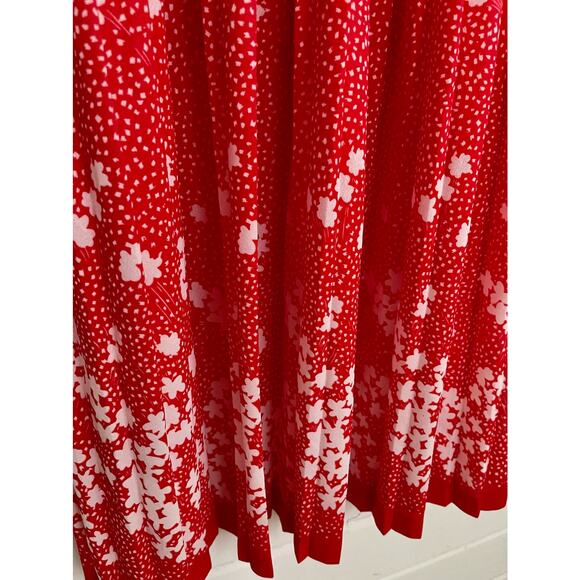 Just Ducky 80s Red and White Floral Dress Size 12P - Picture 6 of 10